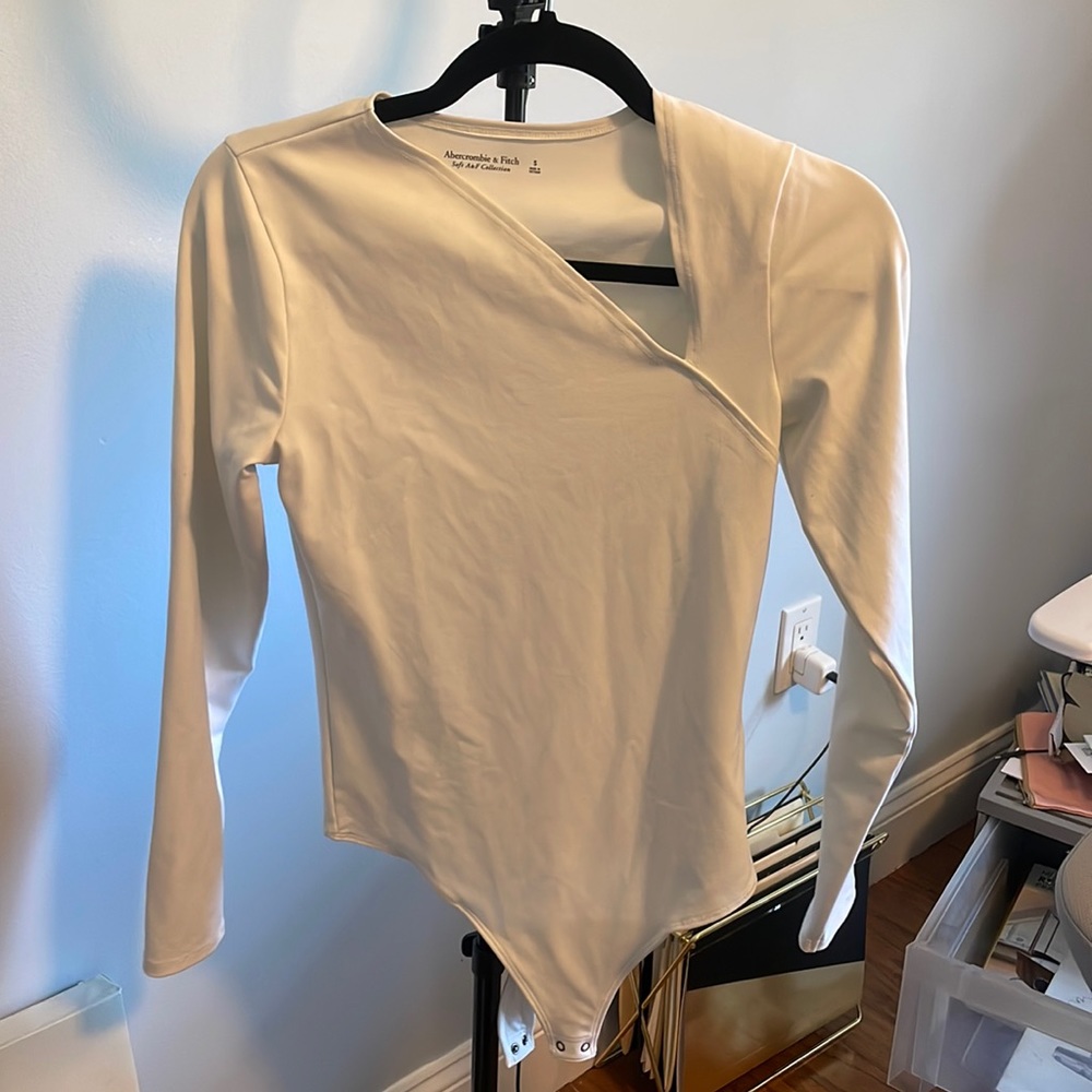 White Abercrombie body suit
